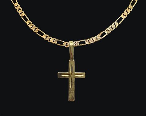 14K Bonded Gold Cross Necklace for Women, Best Unisex Christmas Gift ...