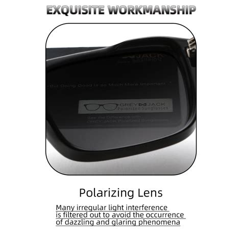 GREY JACK Polarized Small Rectangle Sunglasses TR90 Eyewear for Men Wo ...