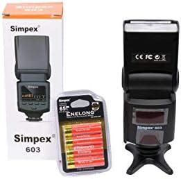 Buy Simpex 603 Manual Camera Flash Speedlite with 4pcs AA Ni-MH ...