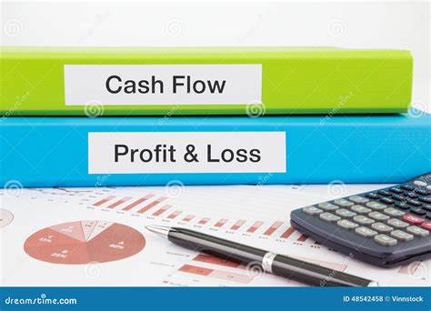 Cash Flow, Profit & Loss Documents with Reports Stock Photo - Image of ...