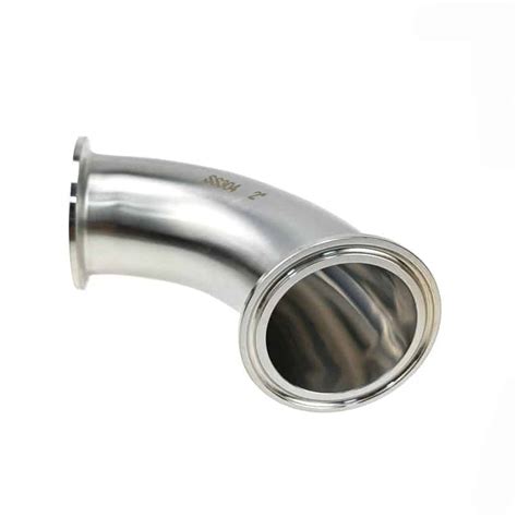 Stainless Steel 90° Tri-Clamp Ferrule Elbow - Compatible with Tri ...