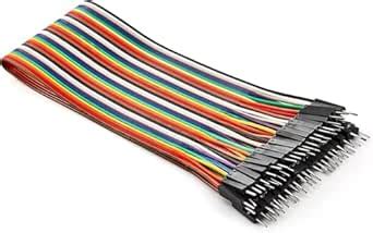 REES52 40pcs 30cm Long Male to Male Header Jumper Wire Dupont Cable ...