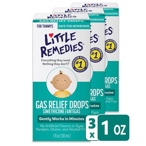 Little Remedies Gas Relief Drops, Natural Berry Flavor, Safe For ...