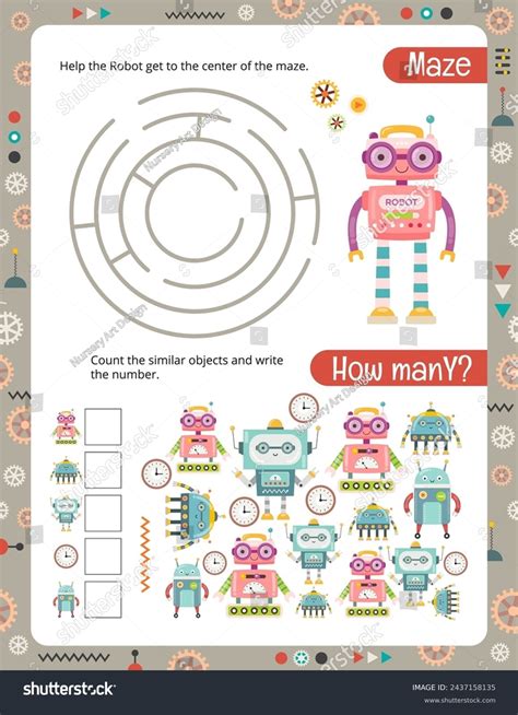 Robot Math Worksheet 的图像结果