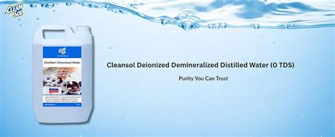 Cleansol Deionized Demineralized Distilled Water (0 TDS) – 5 Litre ...