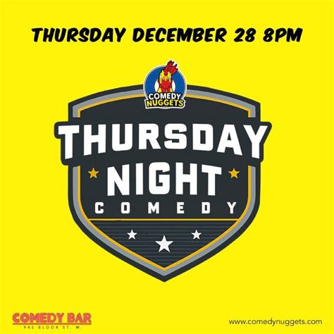 Thursday Night Comedy, Comedy Bar, Toronto, 28 December 2023 | AllEvents