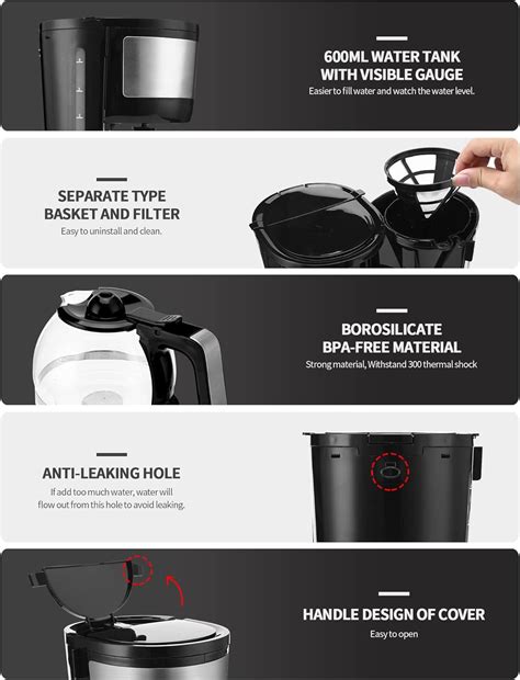 Buy Gevi 4-Cup Coffee Maker with Auto-Shut Off, Small Drip Coffeemaker ...