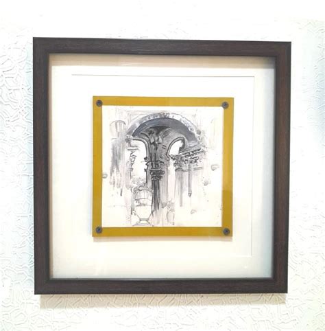 Monuments Abstract Canvas Paintings With Glass Enclosed Frame From Tam