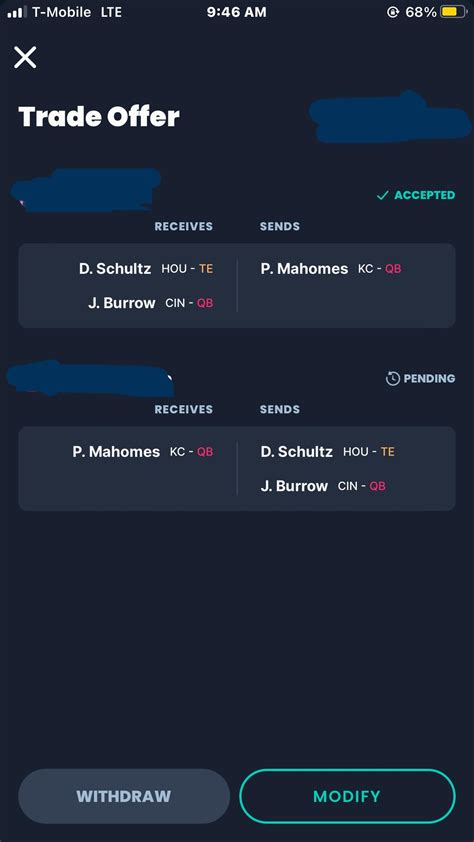 Good trade? Redraft PPR 1QB, need a TE : r/SleeperApp