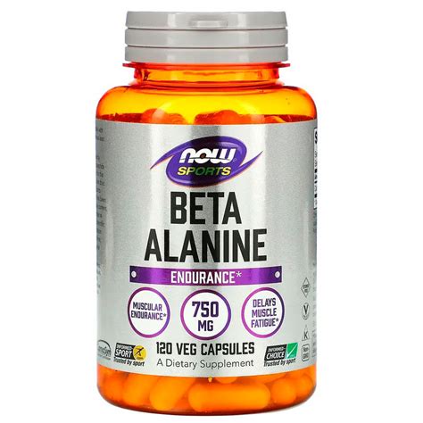 Now Sports Beta Alanine 750mg (120caps) – купить бета-аланин в интернет ...