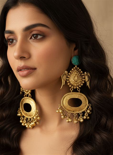Gold-Toned Parrot Dangle Earrings. – Mirae