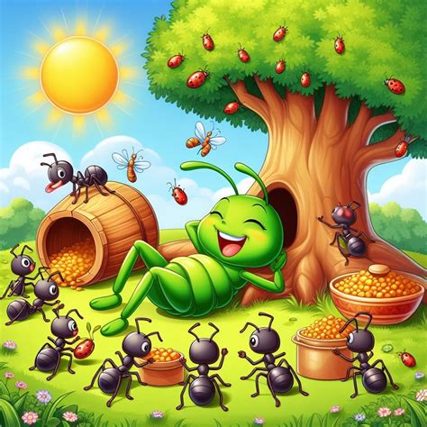 The Ants and the Grasshopper: A Short Story (with Audio) - Moonzia