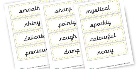 Image result for Adjective Cards Printable