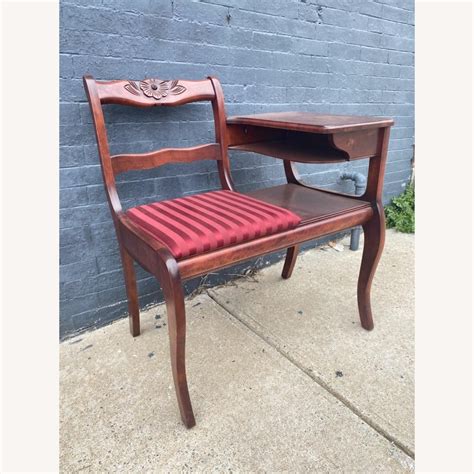 Art Deco Vintage Telephone Table Gossip Bench - AptDeco