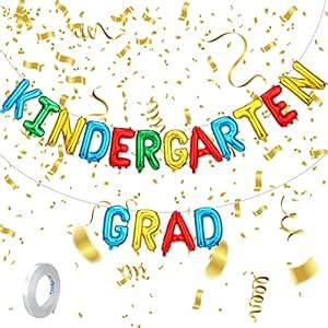 Kindergarten Grad Balloons Preschool Graduate Balloons Banner ...
