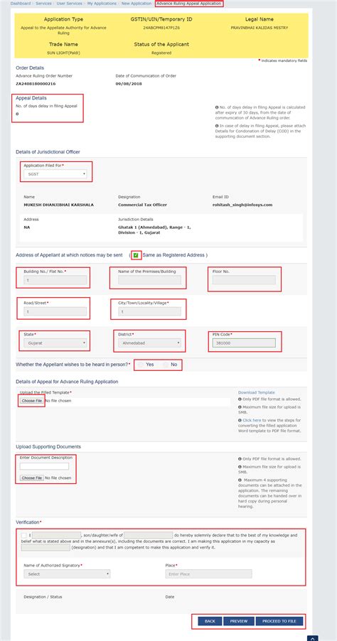 User Manual – Filing an application (FORM GST ARA-01) - GSTZen