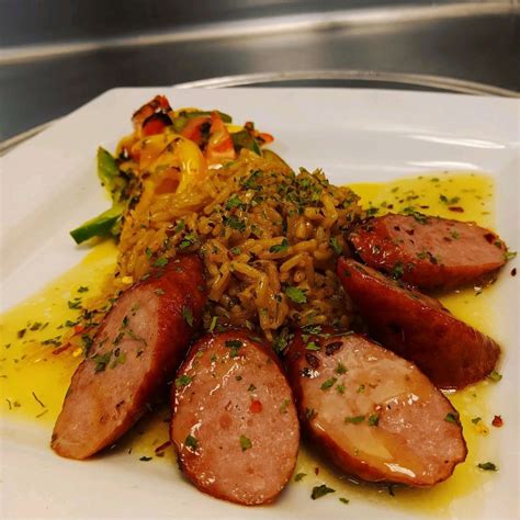 Wellbridge of Novi Smoked Sausage Over Rice w/ Peppers & Squash | Chef Bobby Watts