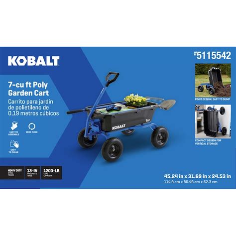 Kobalt 7-cu ft Poly Yard Cart 52303 at Lowes.com