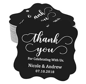 Darling Souvenir Custom Names Thank You for Celebrating with Us Wedding ...