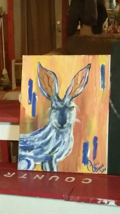 Mad rabbit Painting by Julie Brown | Saatchi Art