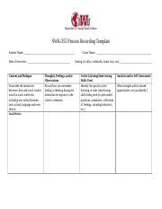 Image result for Process Recording Template Examples