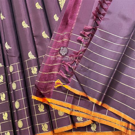 Elegant Kalakshetra Kili Kanchipuram Pure Silk Saree with Pure Zari