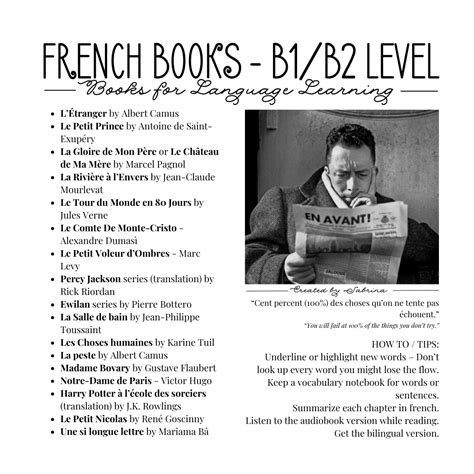 Language leaning books list of french books intermediate level b1 b2 ...