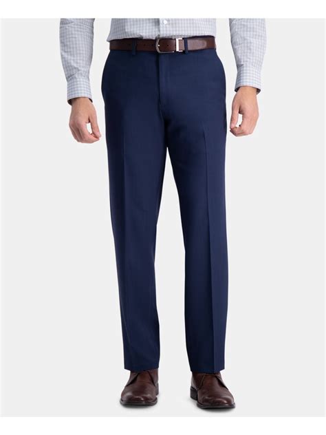 HAGGAR Mens Navy Classic Fit Pants 40 X 29 - Walmart.com