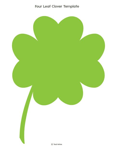 Four Leaf Clover Template: Free Shamrock Template Printable