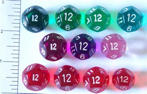 DiceCollector.com - WHAT KINDS OF DICE: POLYHEDRAL DICE : TWELVE SIDED DICE