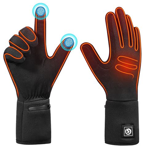 Snow Deer Heated Gloves, Battery Electric Heated Glove Liners for Men ...