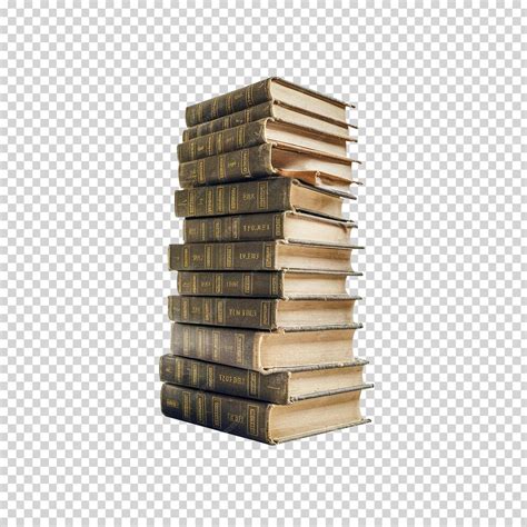 Stack of books transparent background | Premium AI-generated PSD