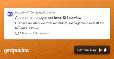 Accenture management level 10 interview - Grapevine