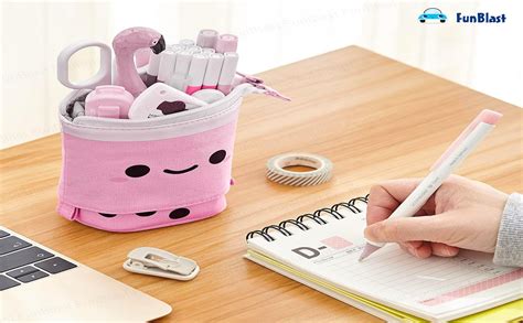 FunBlast Standing Pencil Case, Cute Pencil Pouch for Girls & Boys ...
