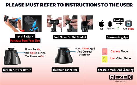 REZEK Capture Genie Gimbals Stabilizer Capture 360° Rotation Auto Face ...