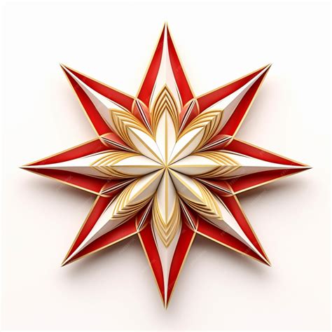 Premium Photo | 3d star with a design made from multiple strips of ...
