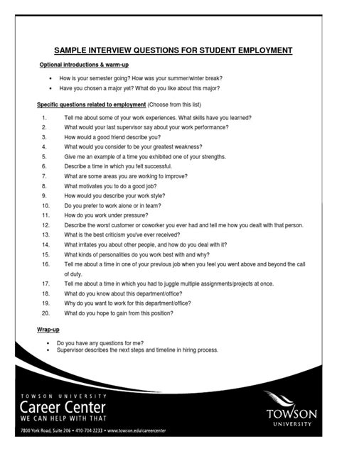 Image result for Student Job Interview Sample