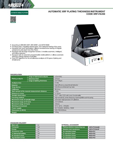 Automatic XRF Plating Thickness Instrument-Spectrometers-INSIZE ...