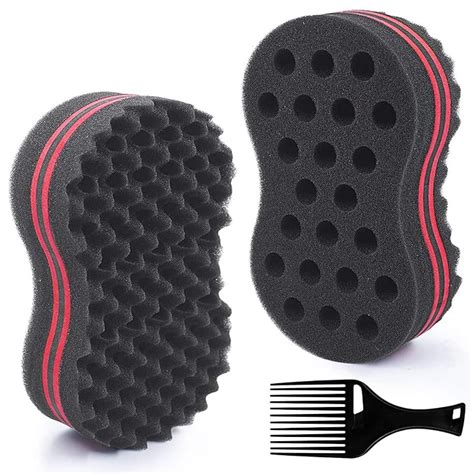 Buy HALLO Big Holes & Big Size Barber Hair Brush Sponge Dreads Locking ...