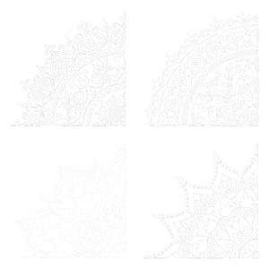 MERISHOPP® 4 Pieces Mandala Stencil Drawing Mandala Template for Rock ...