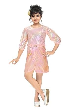 4YOU DRESSES Beautiful Glossy Sequence Fabric Bodycon DressFor Girls (2 ...