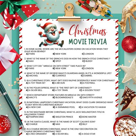 Christmas Movie Trivia Game, Christmas Movie Questions With Answers ...