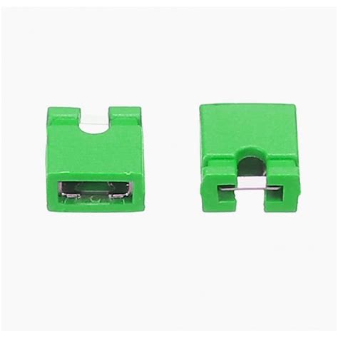 Buy 2 Pin Shunt - 2.54mm Pitch - Jumper Cap - Green Color - Pack of 10 ...