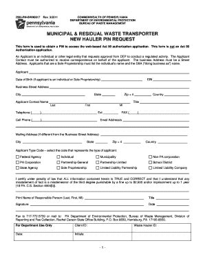 Fillable Online elibrary dep state pa Municipal & residual waste ...