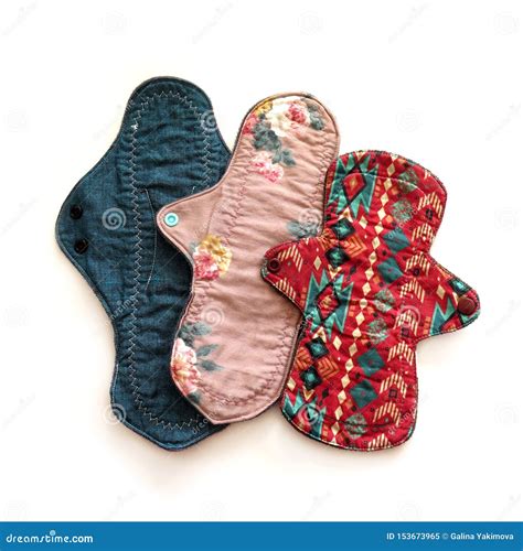 Set of 3 Bright Cloth Reusable Sanitary Menstrual Pads, Washable Cloth ...