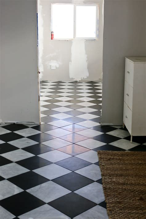 Our mudroom progress with checkerboard honed marble tile flooring – Artofit