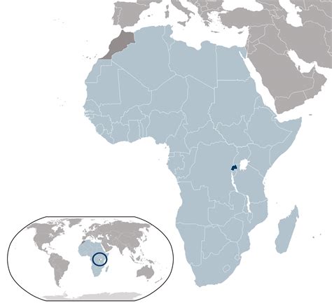 Large location map of Rwanda | Rwanda | Africa | Mapsland | Maps of the World