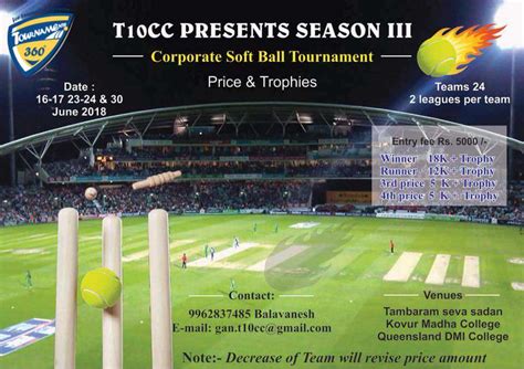Corporate Tennis Ball Cricket Tournament Season 10
