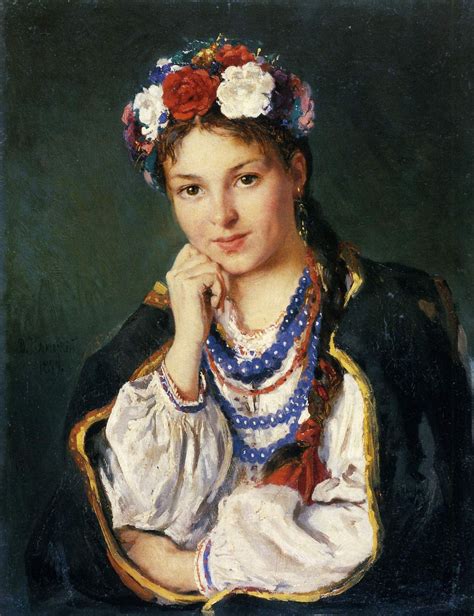 Vladimir Makovsky - Ukrainian Girl 1879 | Russian art, Ukrainian art, 19th century russian art