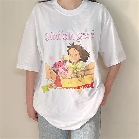Ghibli Girl White Oversized Tshirt – Suntala Press